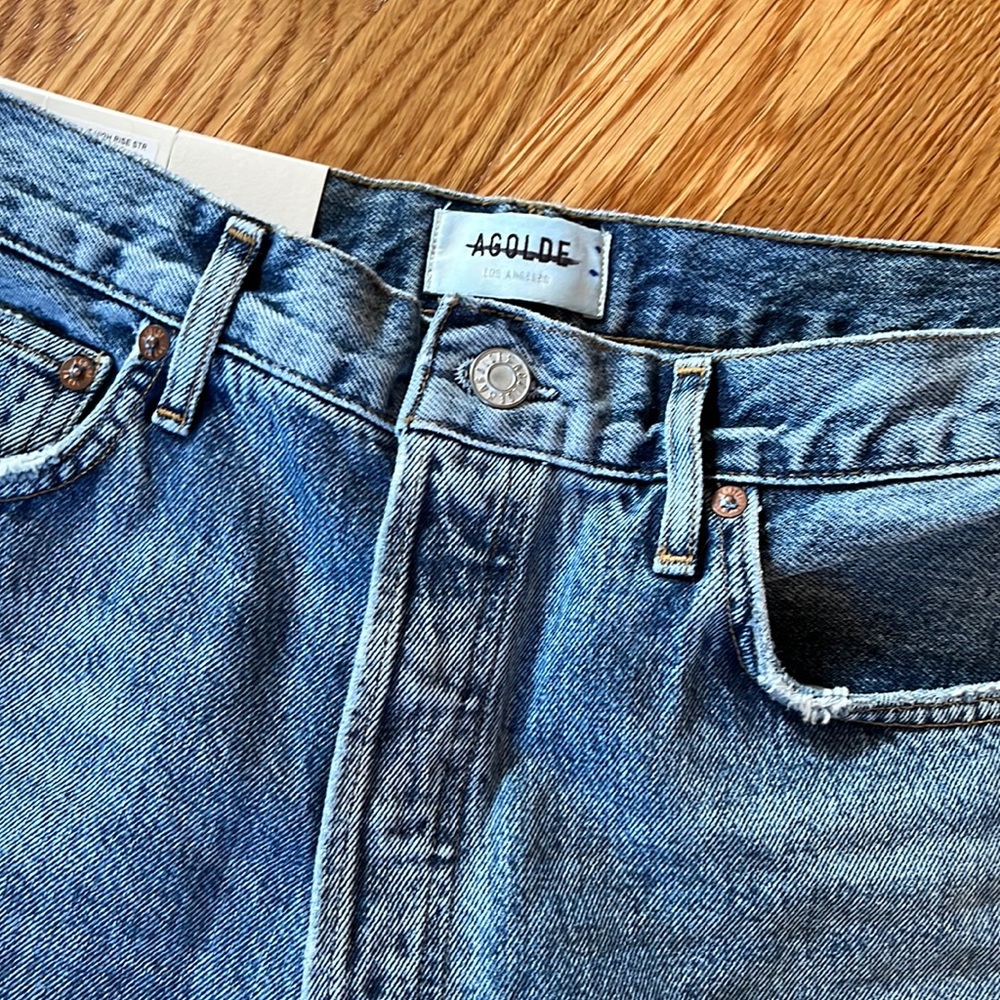 NWT AGolde 90s Pinch High Rise Straight Jeans Size 30 - Picture 10 of 16